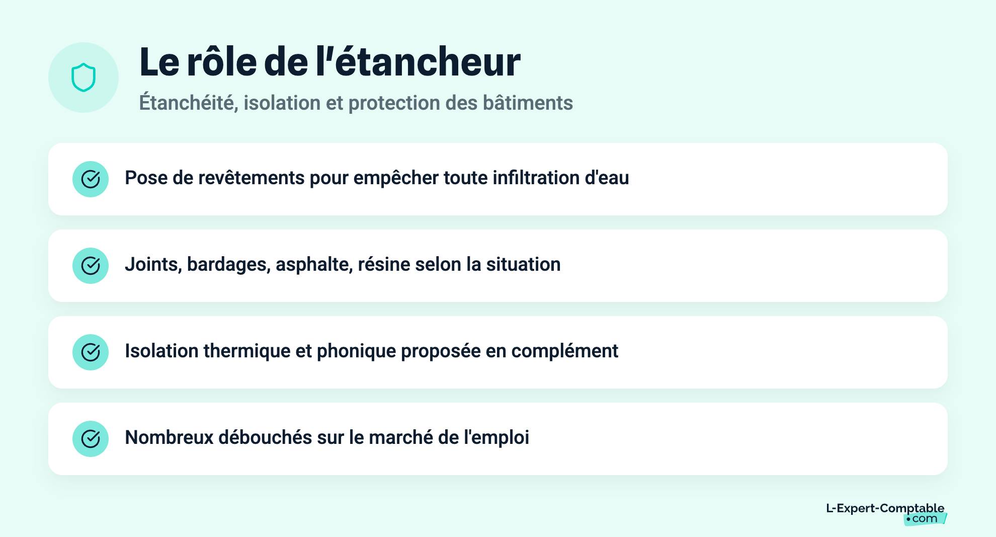 Le rôle de l'étancheur
